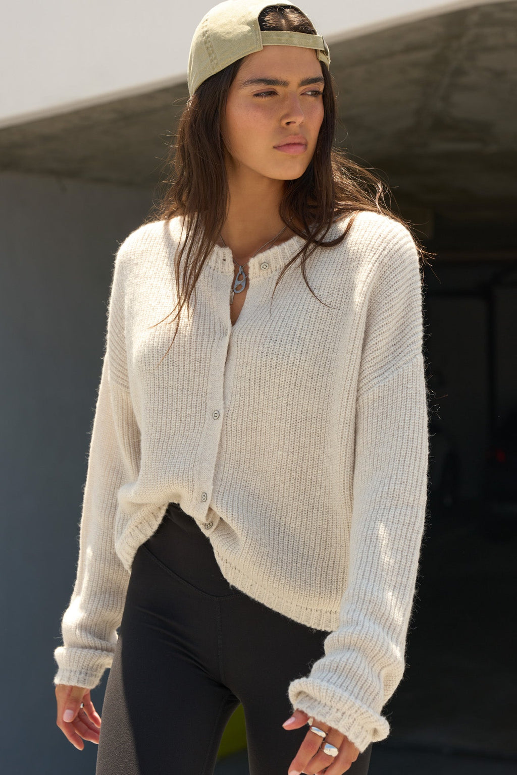 Button Front Knit Cardigan