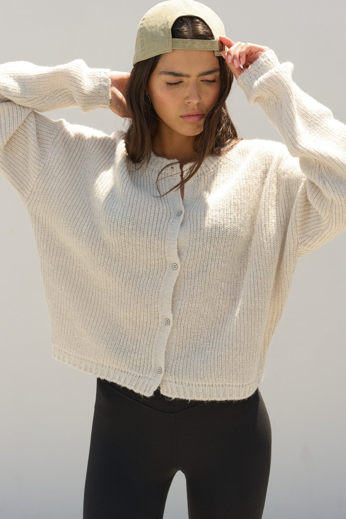 Button Front Knit Cardigan